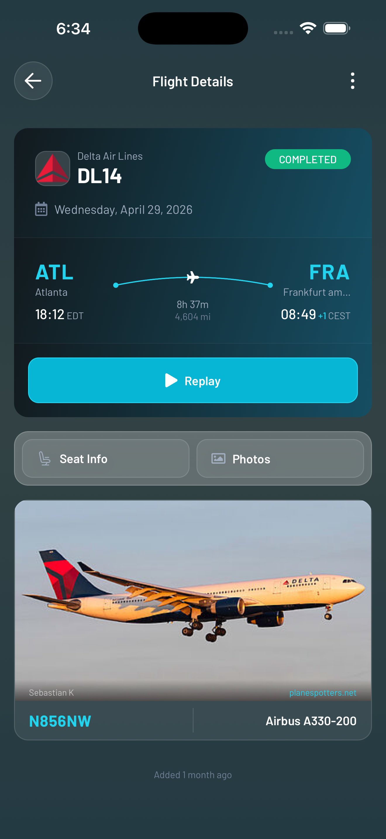 Flight details