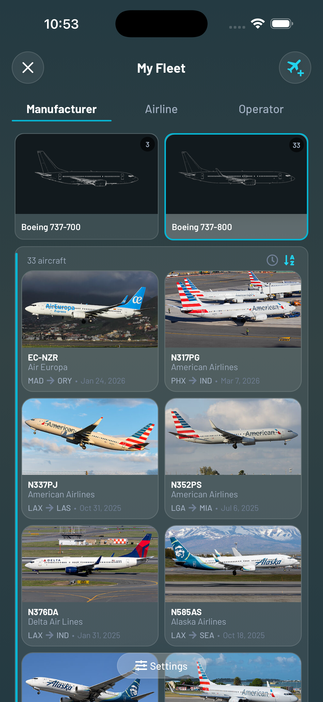 Aircraft collection